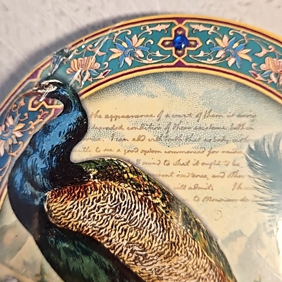 Punch Studio peacock design covered notepad glitter rhinestones 75 sheets NIP - Picture 4 of 7